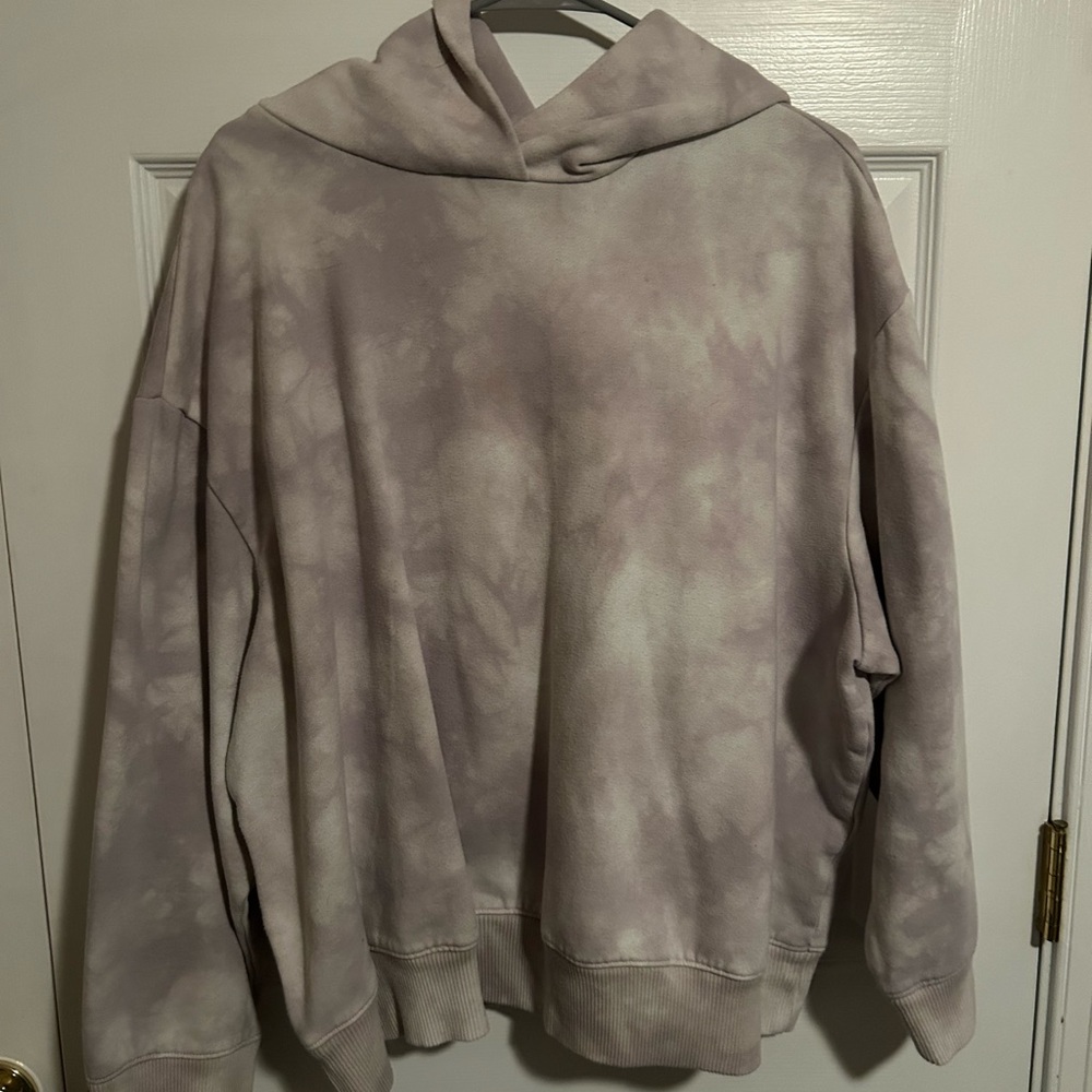 a new day. Purple and White Cloud Hoodie
